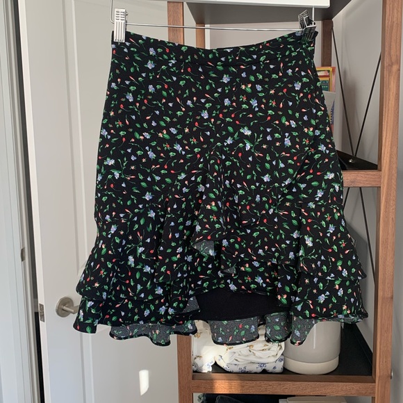 Club Monaco Faux Wrap Ruffle Mini Skirt - Picture 2 of 5